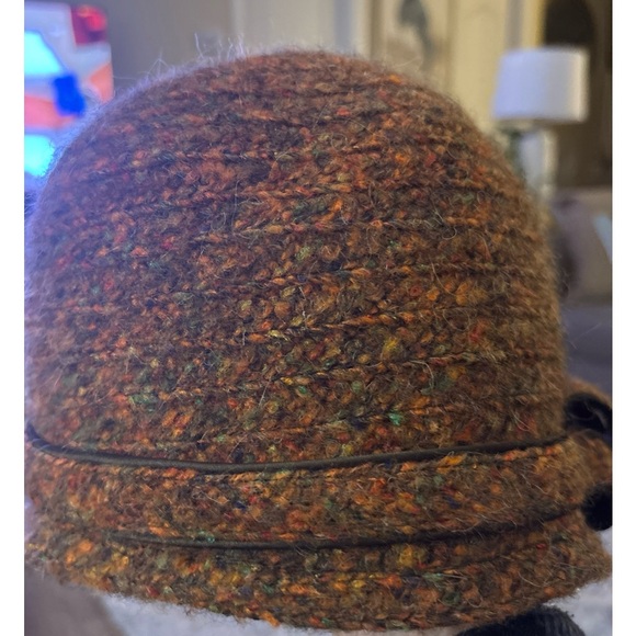 BETMAR NEW YORK HAT Weave Burnt Orange Brown Wool Blend Logo Design - Picture 4 of 12